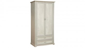 Шкаф для одежды "Сохо" (бетон пайн белый/2 ящика/зеркало) в Бородино - borodino.mebel54.com | фото