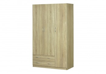 Шкаф для платья и белья 3-х дверный без зеркала Дуб Сонома в Бородино - borodino.mebel54.com | фото