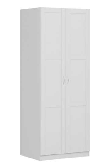 Шкаф двухдверный Пегас сборный белый в Бородино - borodino.mebel54.com | фото