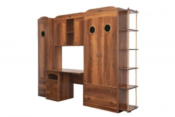 Шкаф комбинированный для белья «Навигатор» (Дуб Каньон) в Бородино - borodino.mebel54.com | фото