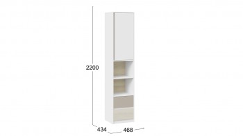 Шкаф комбинированный «Сканди» Дуб Гарден/Белый/Глиняный серый в Бородино - borodino.mebel54.com | фото