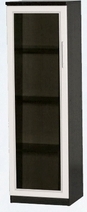 Шкаф нижний со стеклодверью ДЛЯ ГОСТИНОЙ ШНС-450 Венге/Дуб выбеленный в Бородино - borodino.mebel54.com | фото