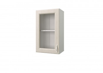 Шкаф с витриной Принцесса (Бежевый/Белый/ширина 400) в Бородино - borodino.mebel54.com | фото