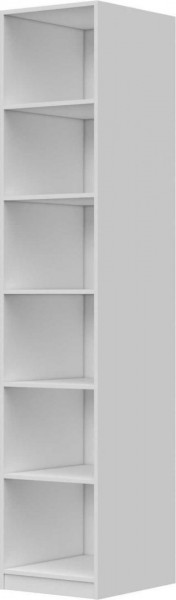 Шкаф ШР-1 без зеркала Вива (Белый/Белый глянец/Платина) в Бородино - borodino.mebel54.com | фото