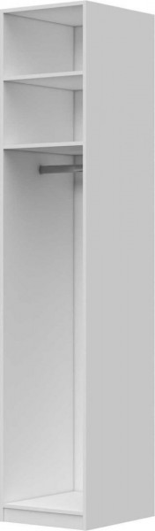 Шкаф ШР-1 зеркало, левый, Вива (Белый/Белый глянец/Платина) в Бородино - borodino.mebel54.com | фото
