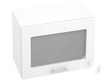 Шкаф со стеклом Валерия-М ШВГС-609 (Белый глянец/Белый/верхний/горизонтальный/высокий) в Бородино - borodino.mebel54.com | фото