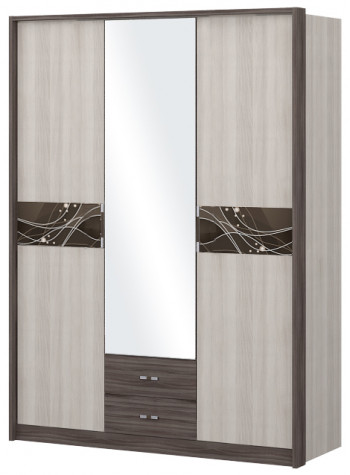 Шкаф трехстворчаты с зеркалом Шк68.1 Николь в Бородино - borodino.mebel54.com | фото