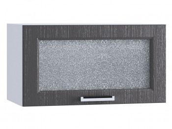 Шкаф верхний горизонтальный со стеклом 600, ШВГС 600 (Клен серый/корпус белый) в Бородино - borodino.mebel54.com | фото