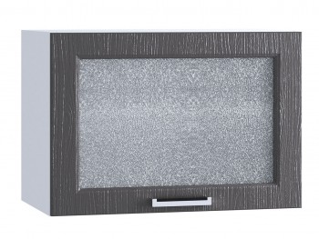 Шкаф верхний горизонтальный со стеклом 609, ШВГС 609 (Клен серый/корпус белый) в Бородино - borodino.mebel54.com | фото