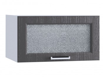 Шкаф верхний горизонтальный со стеклом 610, ШВГС 610 (Клен серый/корпус белый) в Бородино - borodino.mebel54.com | фото