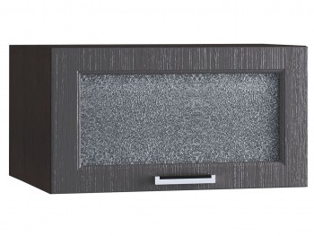 Шкаф верхний горизонтальный со стеклом 610, ШВГС 610 (Клен серый/корпус венге) в Бородино - borodino.mebel54.com | фото