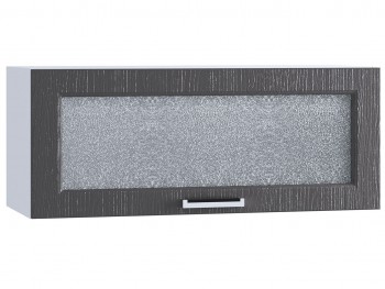 Шкаф верхний горизонтальный со стеклом 800, ШВГС 800 (Клен серый/корпус белый) в Бородино - borodino.mebel54.com | фото