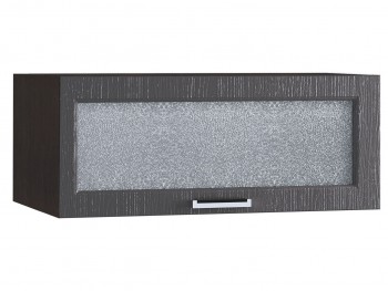 Шкаф верхний горизонтальный со стеклом 810, ШВГС 810 (Клен серый/корпус венге) в Бородино - borodino.mebel54.com | фото