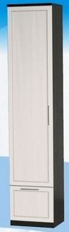 Шкаф высокий с ящиком ДЛЯ ГОСТИНОЙ ШВЯ-450 Венге/Дуб выбеленный в Бородино - borodino.mebel54.com | фото