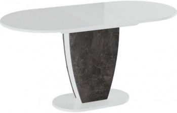 Стол обеденный «Монреаль» Тип 1 (Белый глянец/Моод темный) в Бородино - borodino.mebel54.com | фото