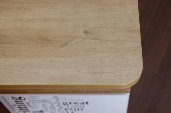 Стол с ящиками «Оксфорд» (Ривьера/Белый с рисунком) в Бородино - borodino.mebel54.com | фото