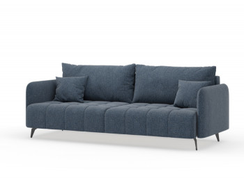 Валериан диван трёхместный прямой Синий, ткань RICO FLEX 101 в Бородино - borodino.mebel54.com | фото