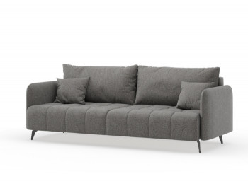 Валериан диван трёхместный прямой Стальной, ткань RICO FLEX 9292 в Бородино - borodino.mebel54.com | фото