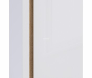 Веста СБ-2259 Шкаф 2х дверный с зеркалом Дуб Бунратти/Белый глянец в Бородино - borodino.mebel54.com | фото