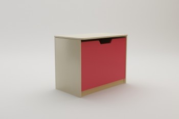 Ящик для игрушек Бэрри (Бежевый/Красный/корпус Клен) в Бородино - borodino.mebel54.com | фото